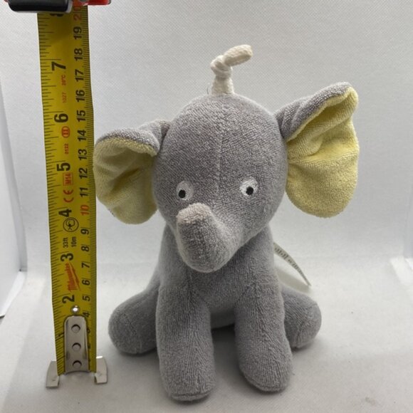Carter’s Grey Elephant Plush Grey Yellow Ears Terry Cloth Baby Stuffed Toy - Picture 10 of 10
